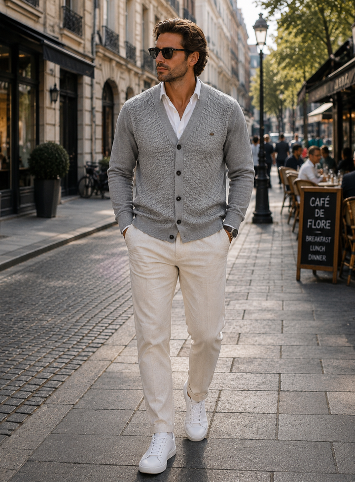 Schneider | Warmer Herren Cardigan mit V-Ausschnitt
