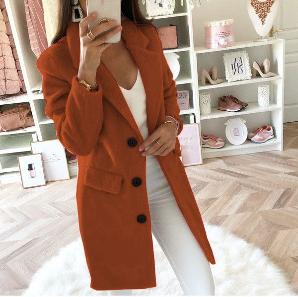 Sofia | Lange Winterjacke aus weichem Plüsch