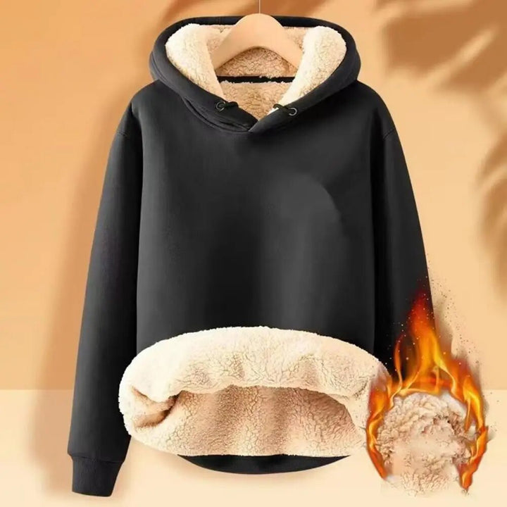 Walpurga | Sherpa-Fleece-Pullover mit Kapuze und Taschen