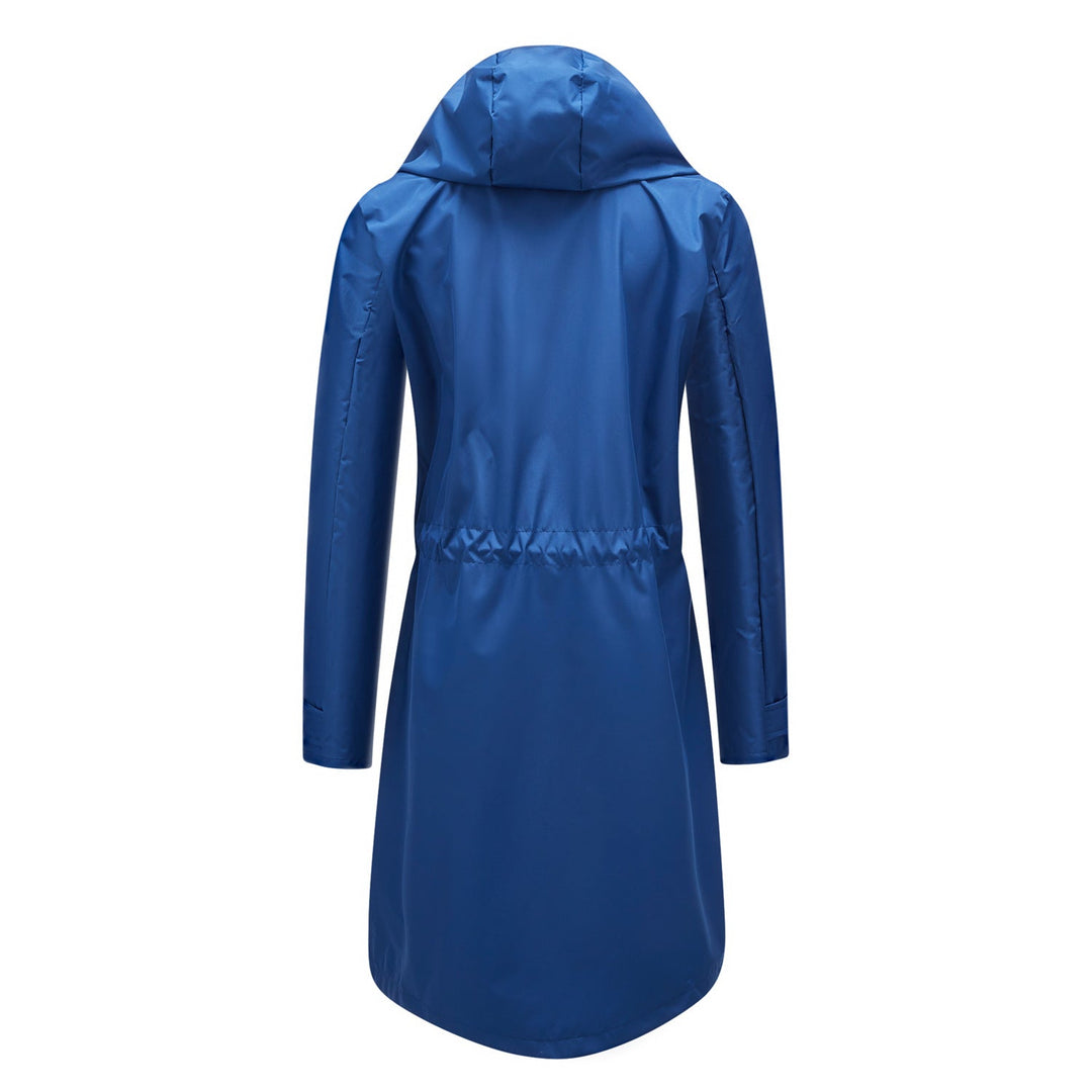 Lise-Sophie | Lange Jacke mit Kapuze und wasserabweisendem Stoff