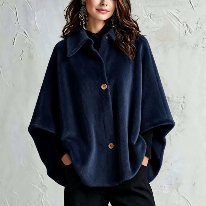 Friedegard | Cape-Jacke für Damen mit Spitzkragen