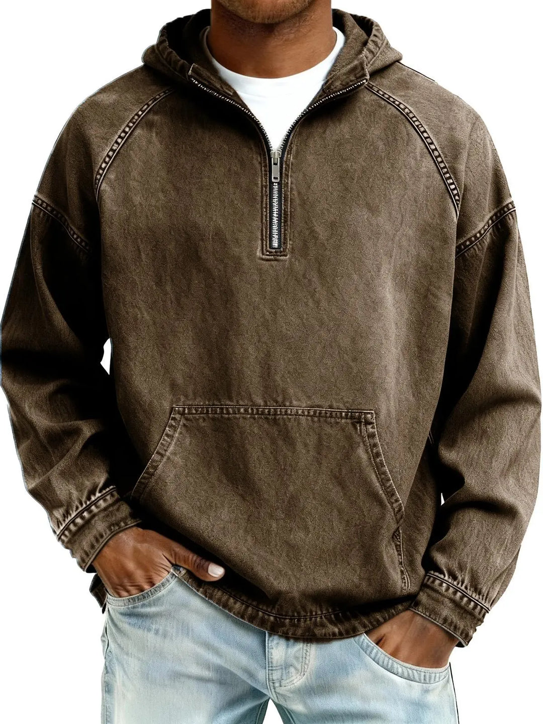 Reiner | Vintage Herrenpullover mit Kapuze