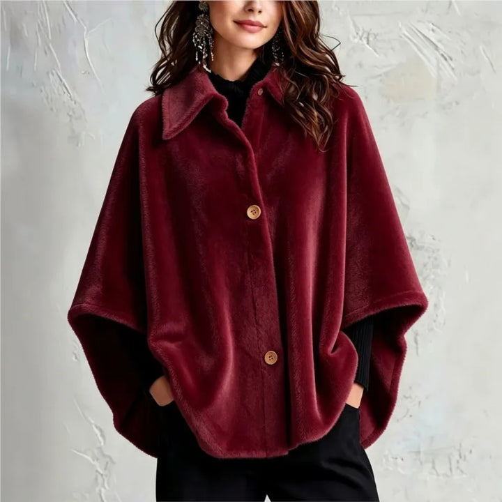 Friedegard | Cape-Jacke für Damen mit Spitzkragen