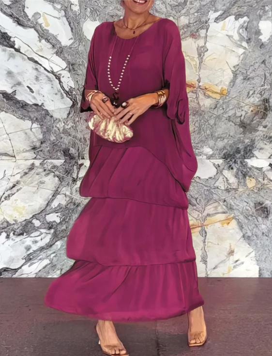 Lara | Elegantes fließendes Maxikleid