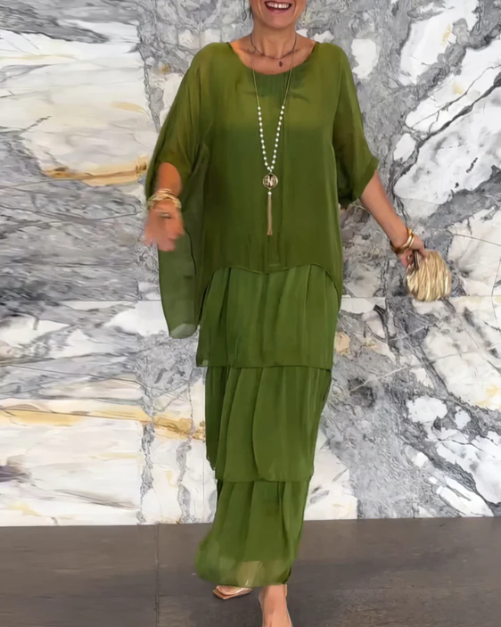 Lara | Elegantes fließendes Maxikleid