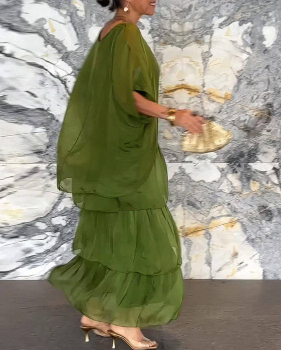 Lara | Elegantes fließendes Maxikleid