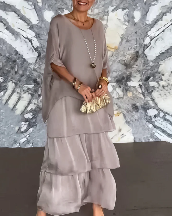 Lara | Elegantes fließendes Maxikleid