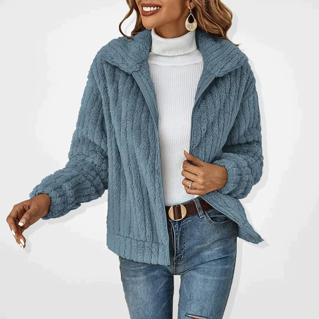 Gesine | Fleecejacke mit gerippter Textur