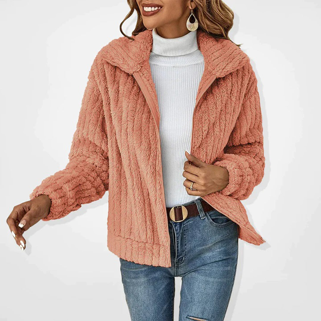 Gesine | Fleecejacke mit gerippter Textur
