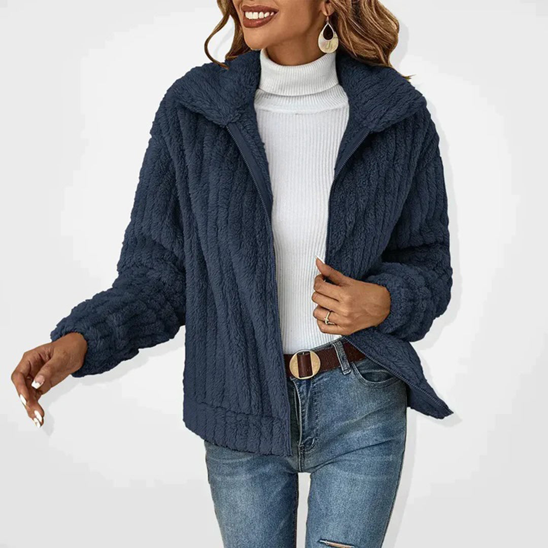 Gesine | Fleecejacke mit gerippter Textur