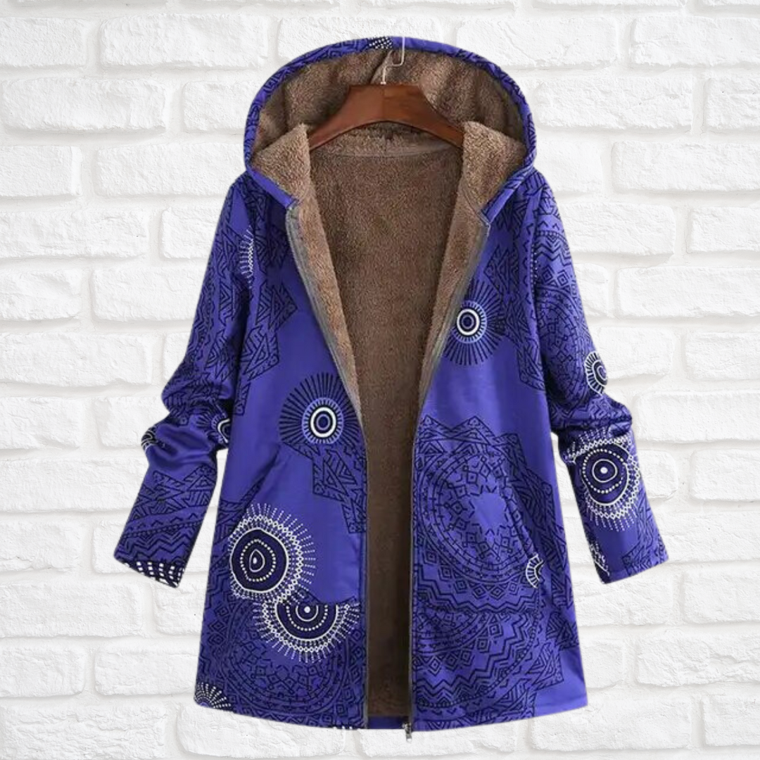 Ilse-Lotte | Winterjacke mit Print, Fleecefutter und Kapuze