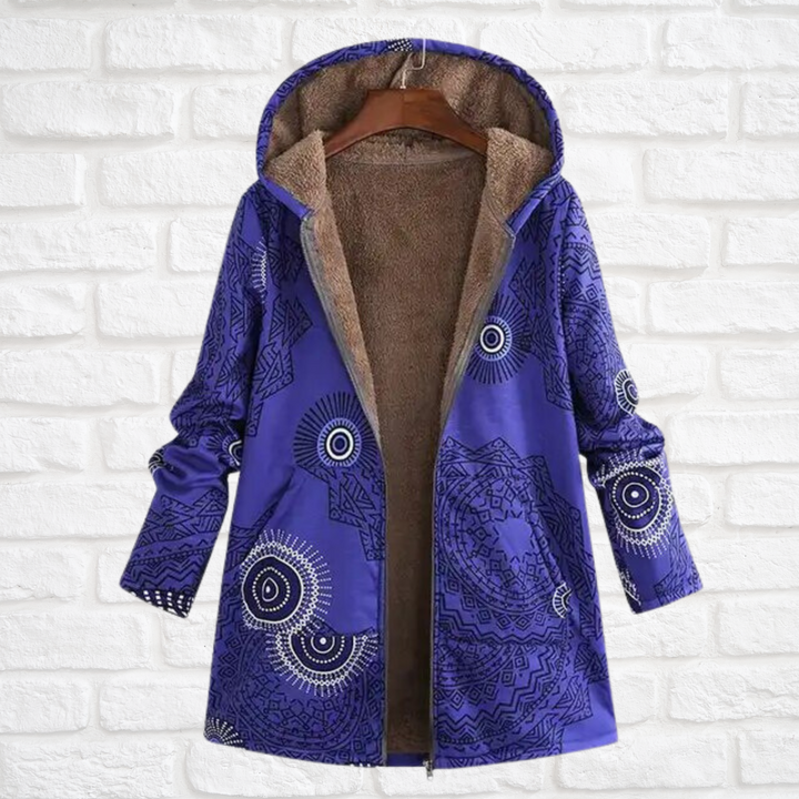 Ilse-Lotte | Winterjacke mit Print, Fleecefutter und Kapuze