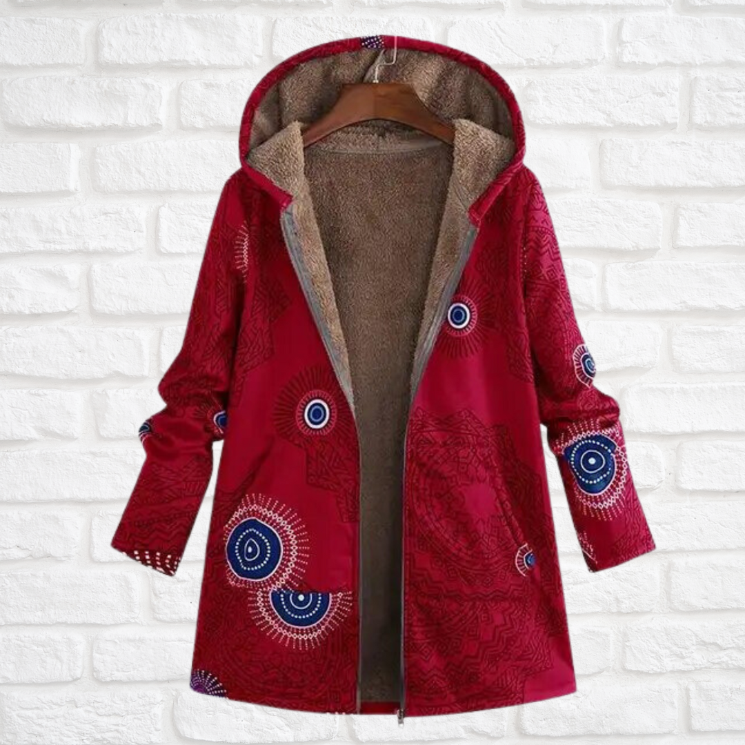 Ilse-Lotte | Winterjacke mit Print, Fleecefutter und Kapuze