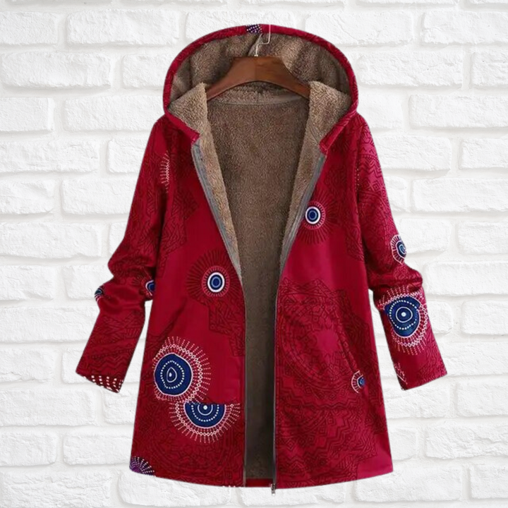 Ilse-Lotte | Winterjacke mit Print, Fleecefutter und Kapuze