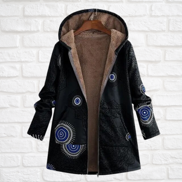 Ilse-Lotte | Winterjacke mit Print, Fleecefutter und Kapuze