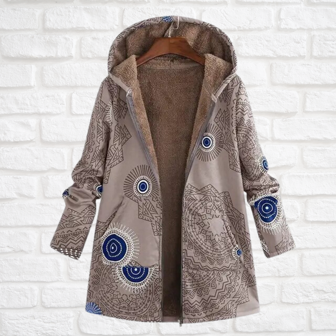 Ilse-Lotte | Winterjacke mit Print, Fleecefutter und Kapuze