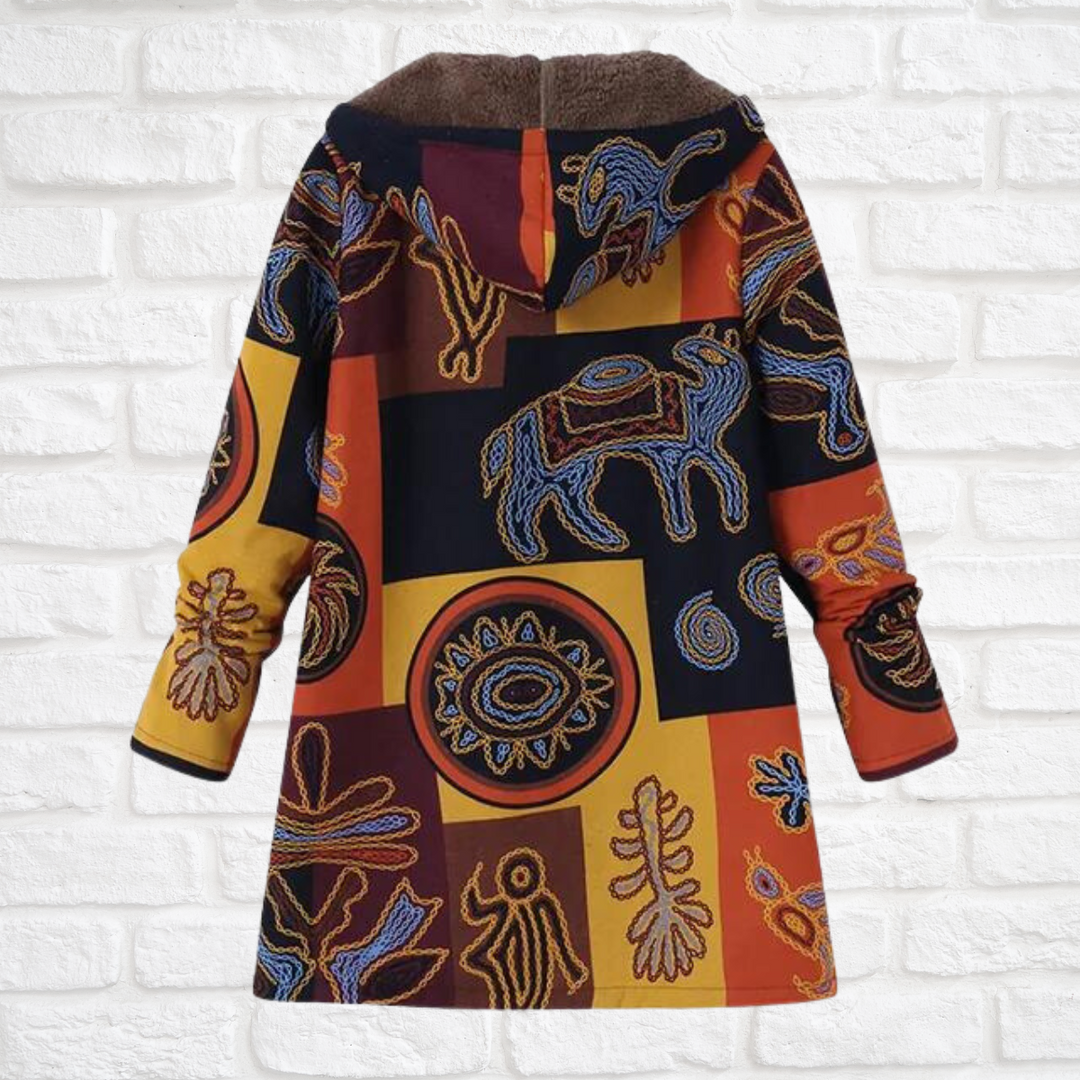 Ilse-Lotte | Winterjacke mit Print, Fleecefutter und Kapuze