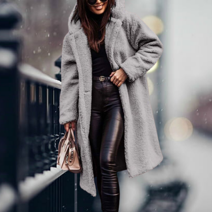 Nele | Lange Winterjacke mit Fleecefutter und behaglicher Kapuze