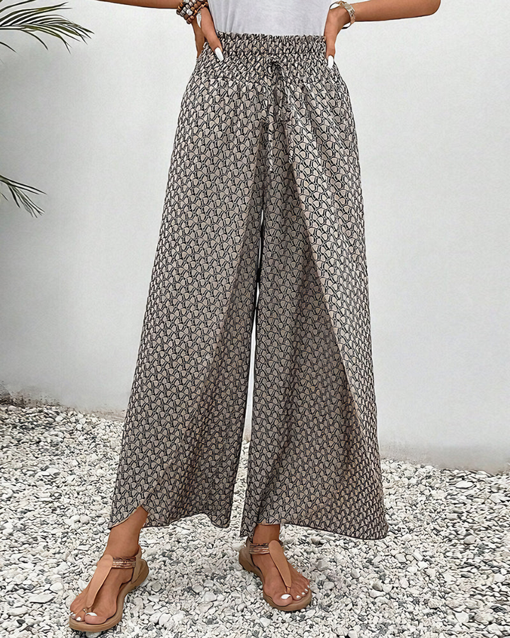 Lizzy | Hose mit weitem Bein und Geometrie-Druck