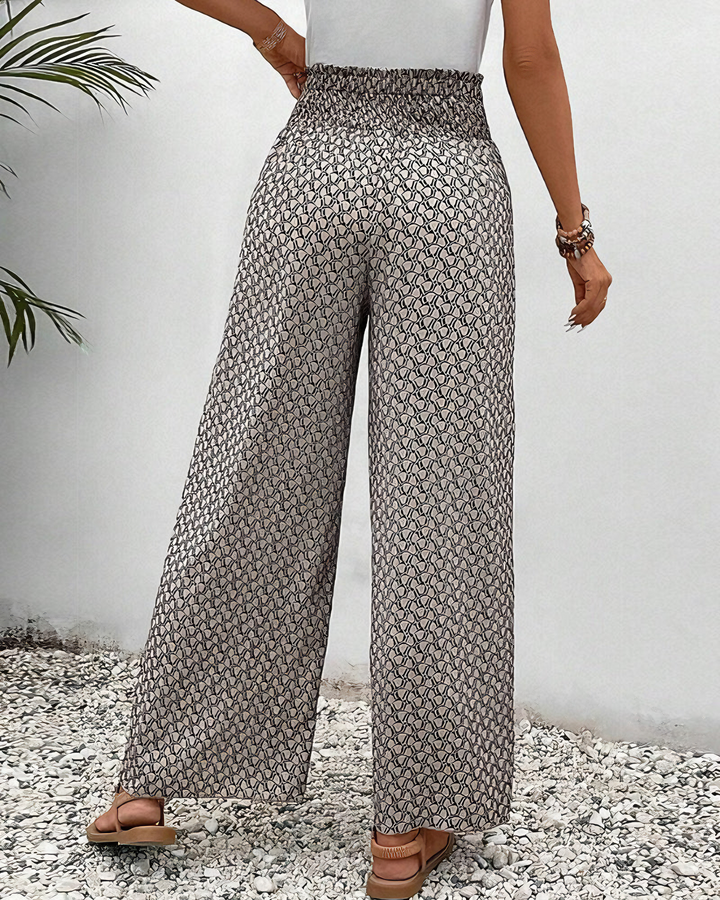 Lizzy | Hose mit weitem Bein und Geometrie-Druck