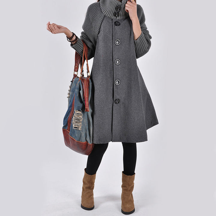 Amelie | Lange Übergangsjacke mit hohem Kragen und weicher Isolation