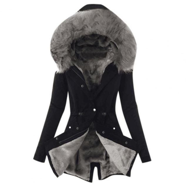 Anke | Slim-Fit-Winterjacke mit fellgefütterter Kapuze