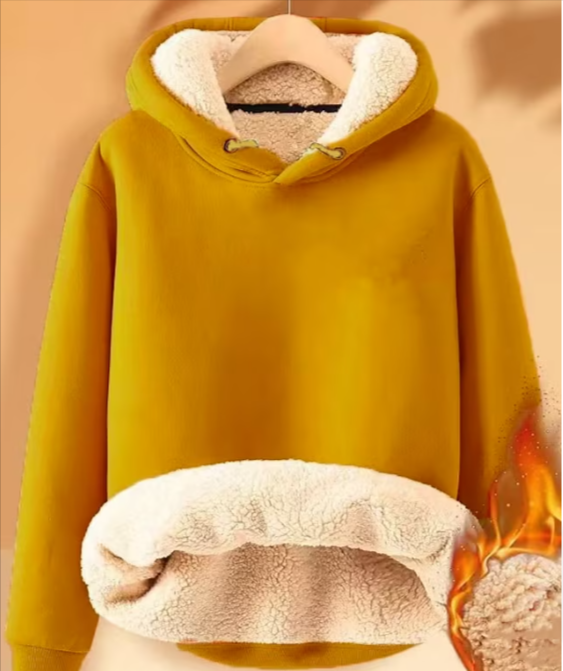 Walpurga | Sherpa-Fleece-Pullover mit Kapuze und Taschen