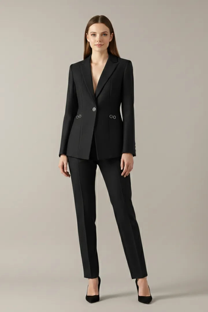 Josefa | Zweiteiler aus Ein-Knopf-Blazer und gerader Hose
