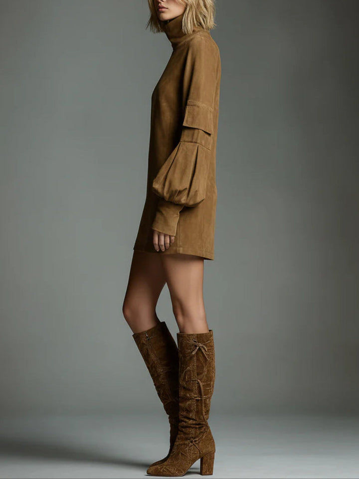 Eva | Vintage-Minikleid in Wildlederoptik