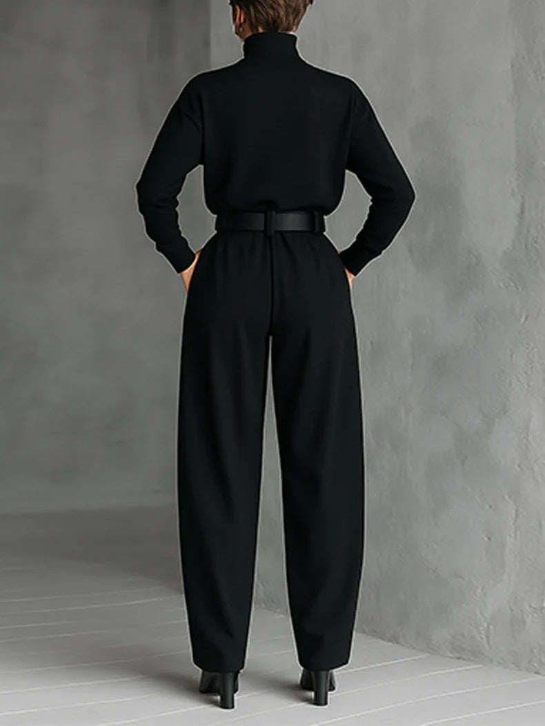 Gerlinde | Set aus Rollkragen-Top und gerader Hose