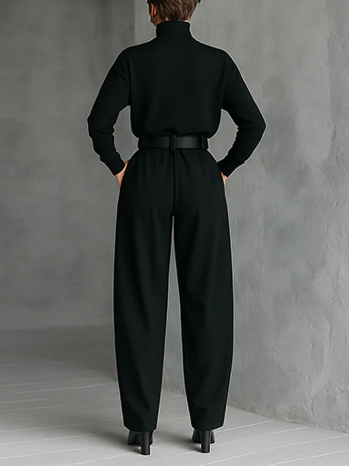 Gerlinde | Set aus Rollkragen-Top und gerader Hose