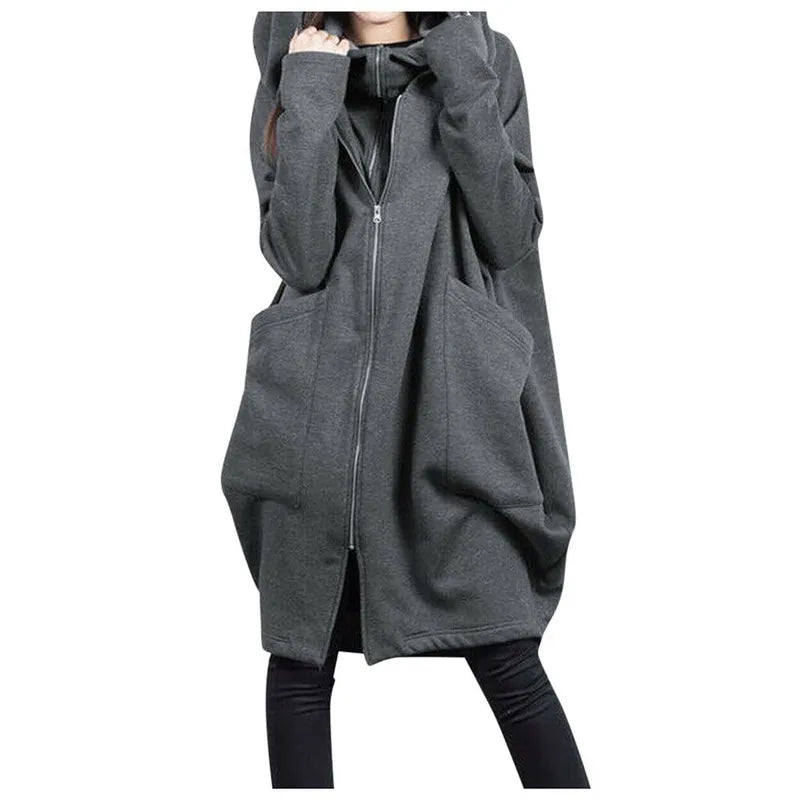 Gerhild | Langer Urban-Pullover mit Reißverschlussdetail