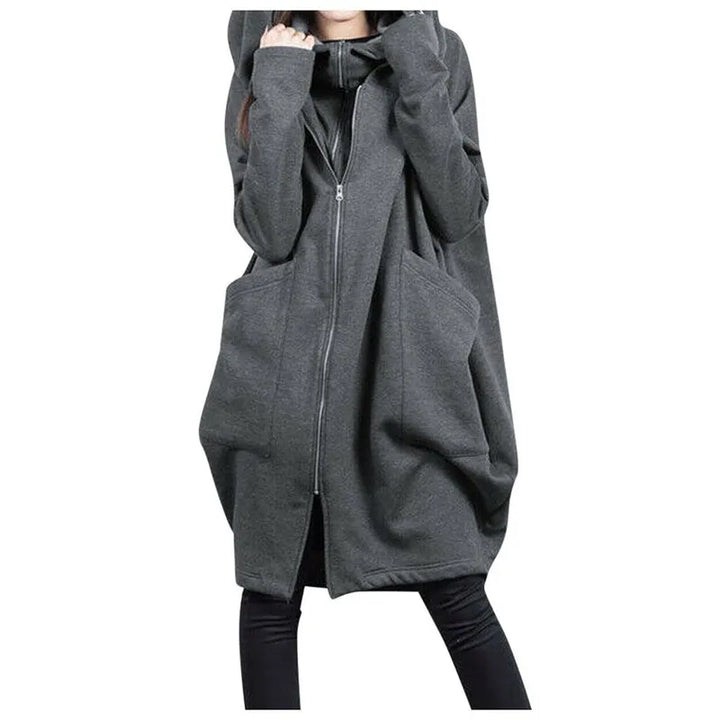 Gerhild | Langer Urban-Pullover mit Reißverschlussdetail