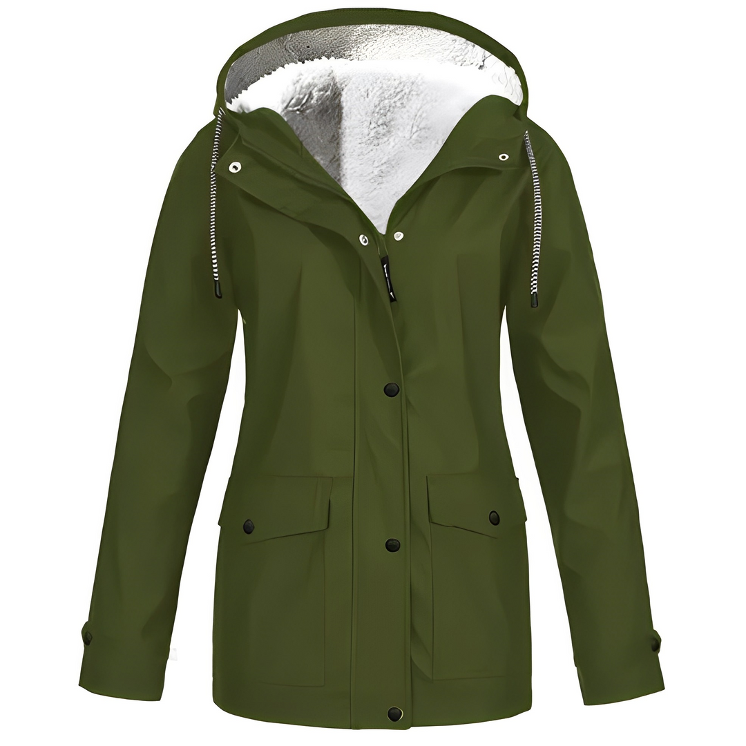 Grete-Marie | Regenjacke mit warmem Futter und verstellbarer Kapuze