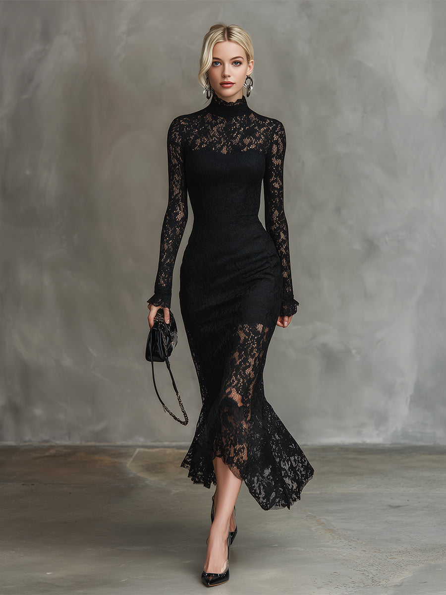 Alwine | Spitzen-Abendkleid mit Fischschwanz