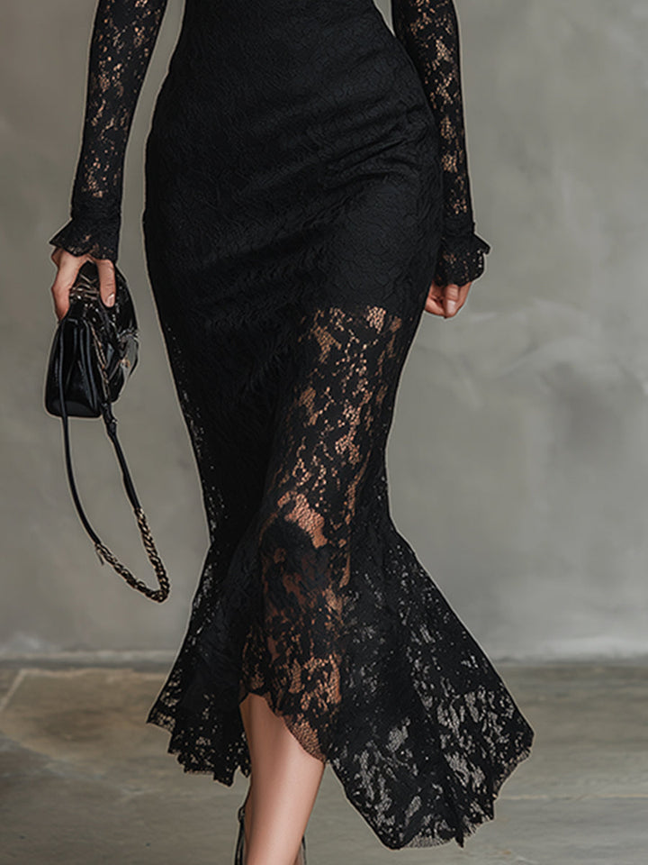Alwine | Spitzen-Abendkleid mit Fischschwanz