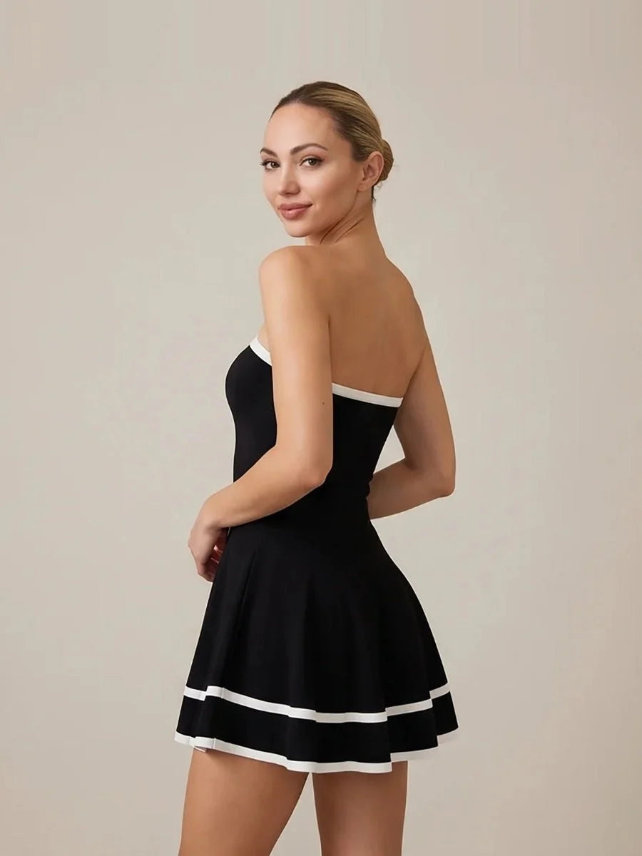 Amalia | Ärmelloses Kleid in Schwarz