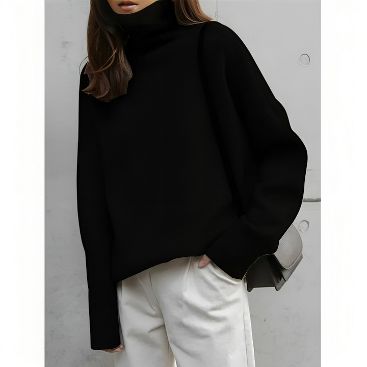 Ruth-Gret | Fließender Rollkragenpullover aus weichem, atmungsaktivem Strick