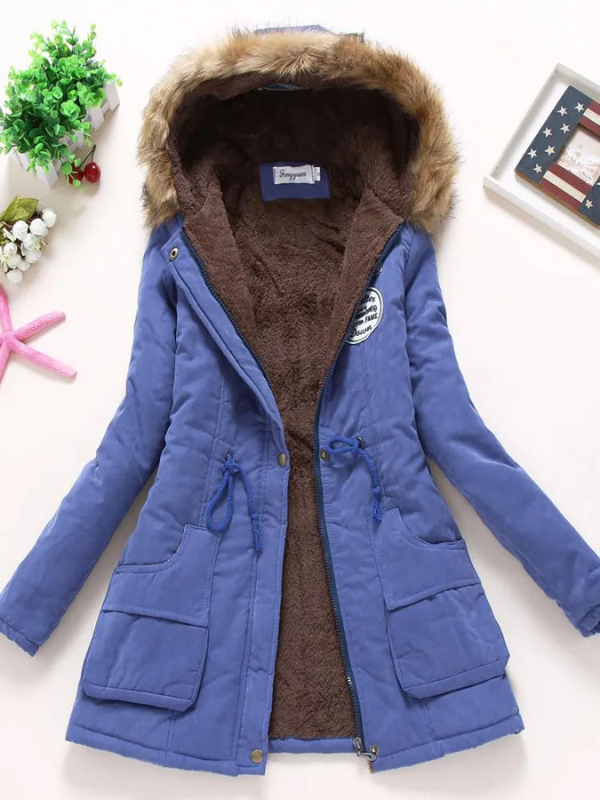 Frauke | Stretch-Winterjacke mit fellgefütterter Kapuze