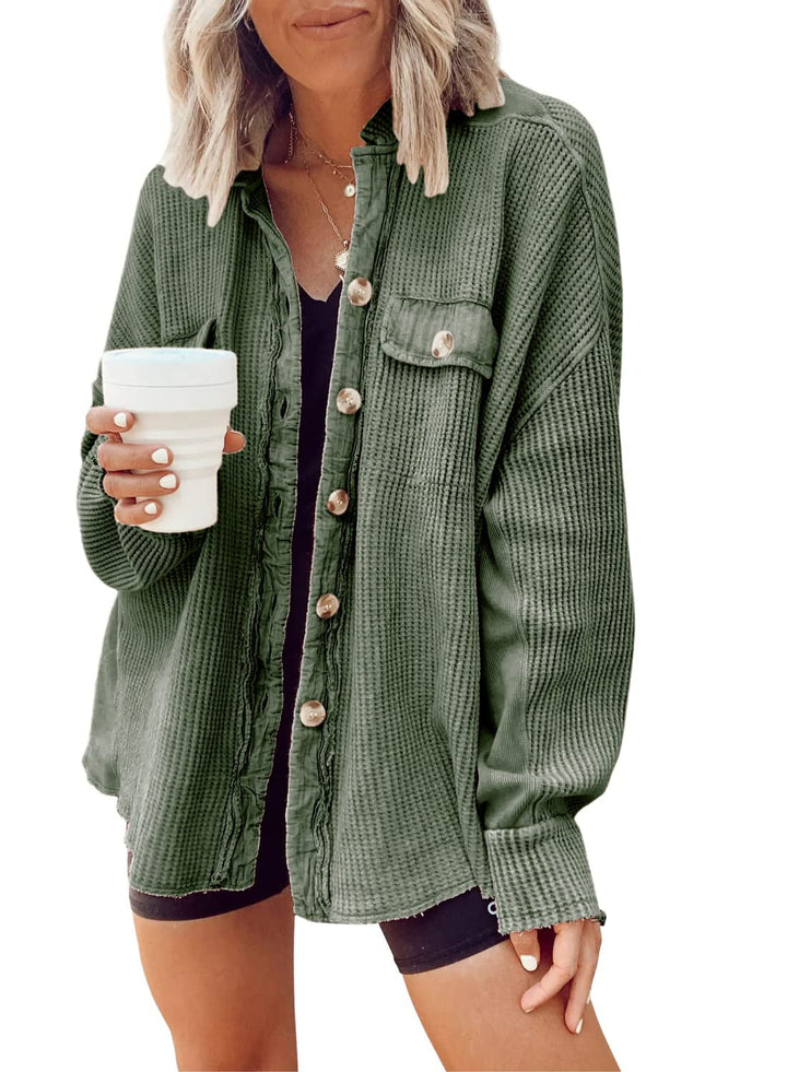 Berta-Gard | Strickjacke aus weichem Waffelstrick