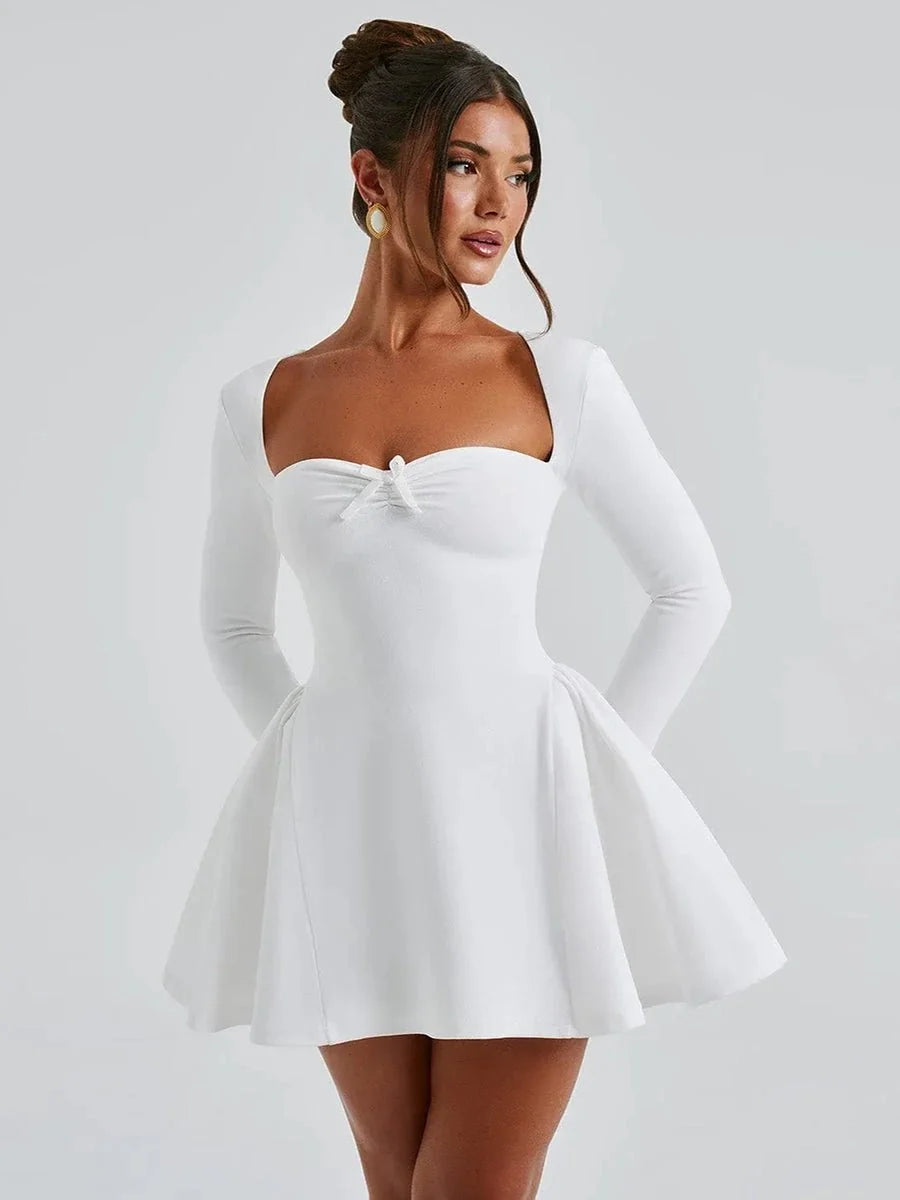 Carlotta | A-Linien-Minikleid mit langen Ärmeln