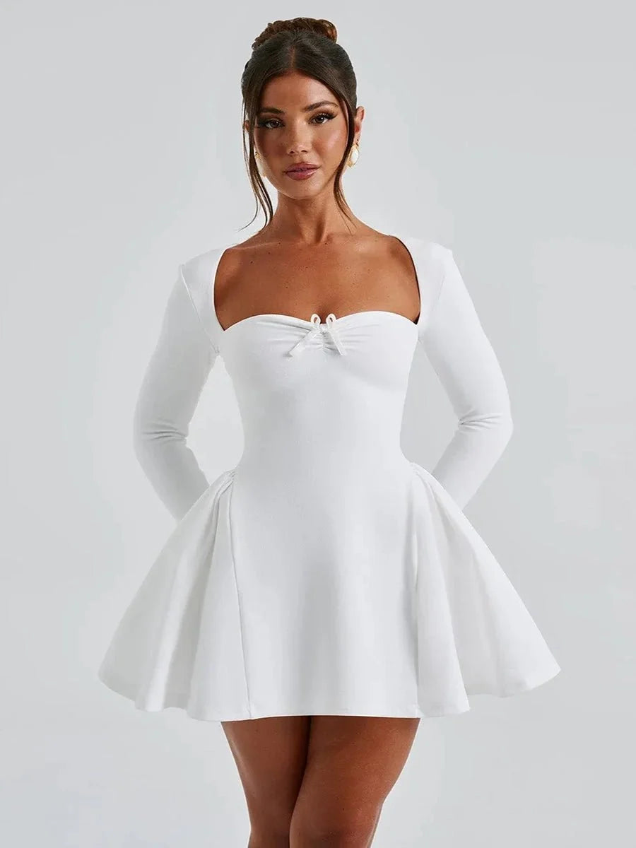 Carlotta | A-Linien-Minikleid mit langen Ärmeln