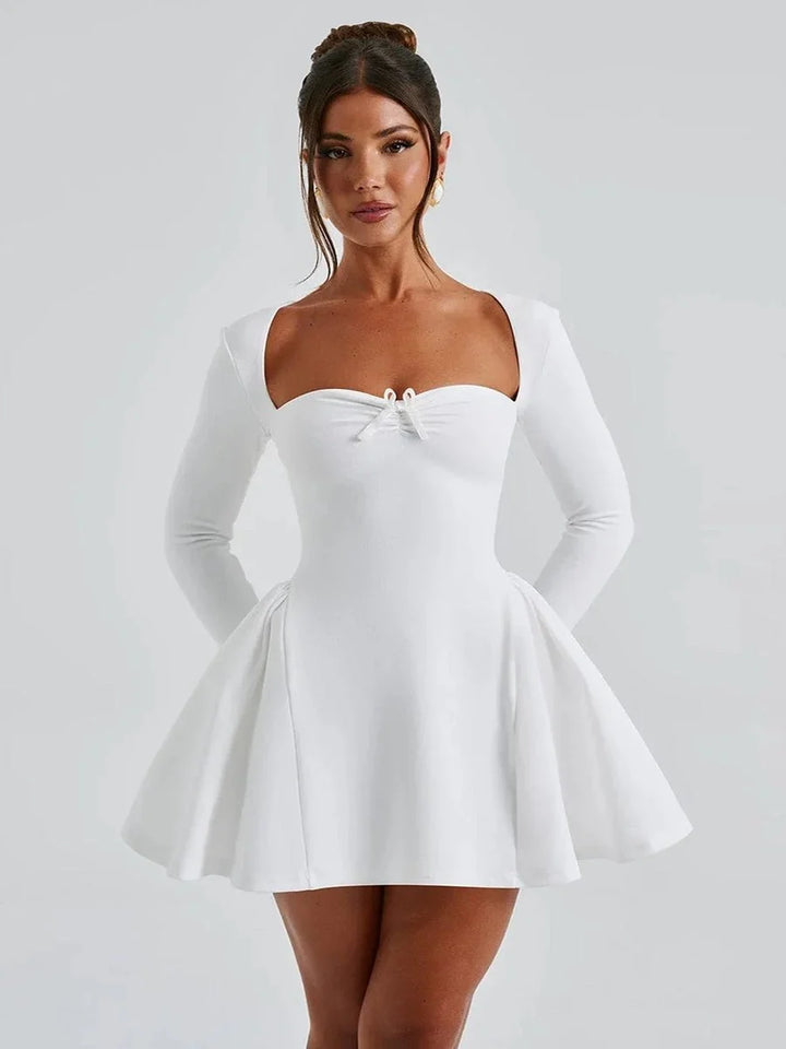Carlotta | A-Linien-Minikleid mit langen Ärmeln