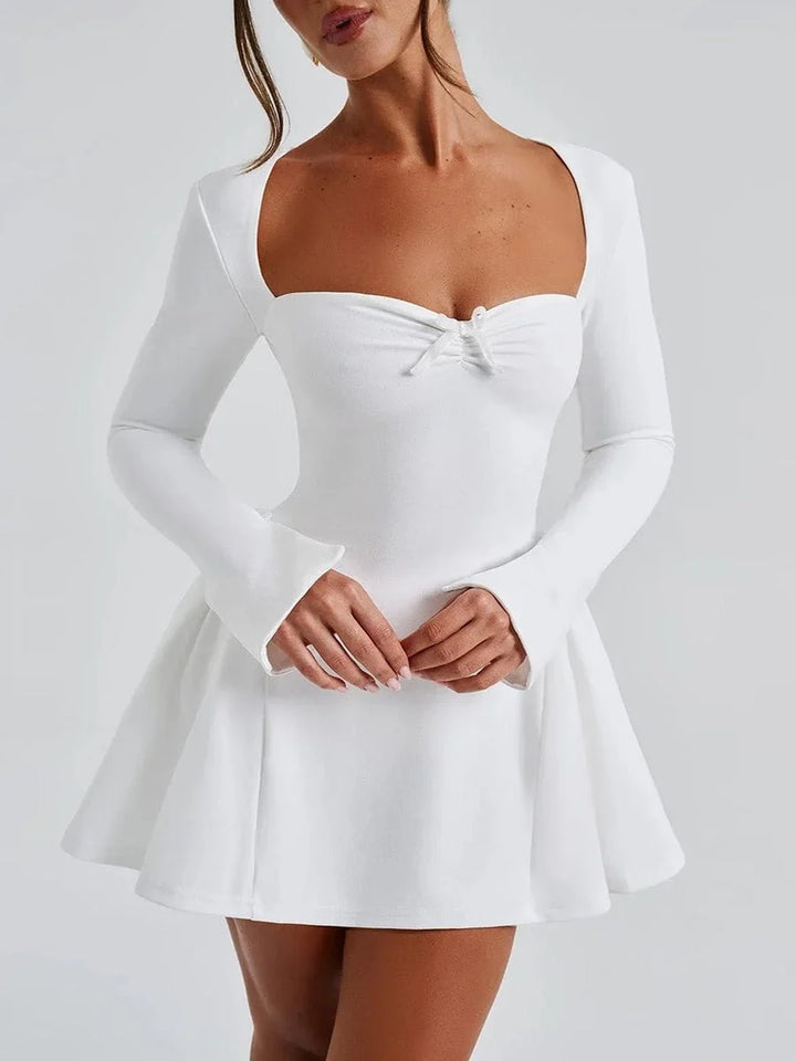 Carlotta | A-Linien-Minikleid mit langen Ärmeln