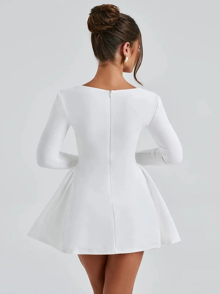 Carlotta | A-Linien-Minikleid mit langen Ärmeln