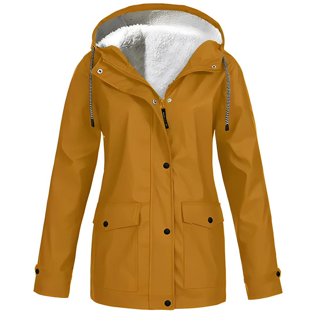 Grete-Marie | Regenjacke mit warmem Futter und verstellbarer Kapuze