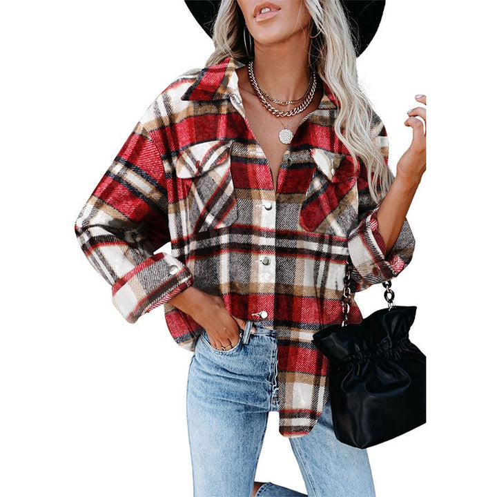 Anna-Sophie | Karierte Jacke mit Knopfleiste und zeitlosem Muster
