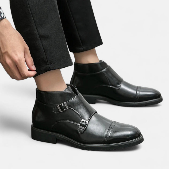 Leon | Monk Strap Stiefeletten aus Ecopelle