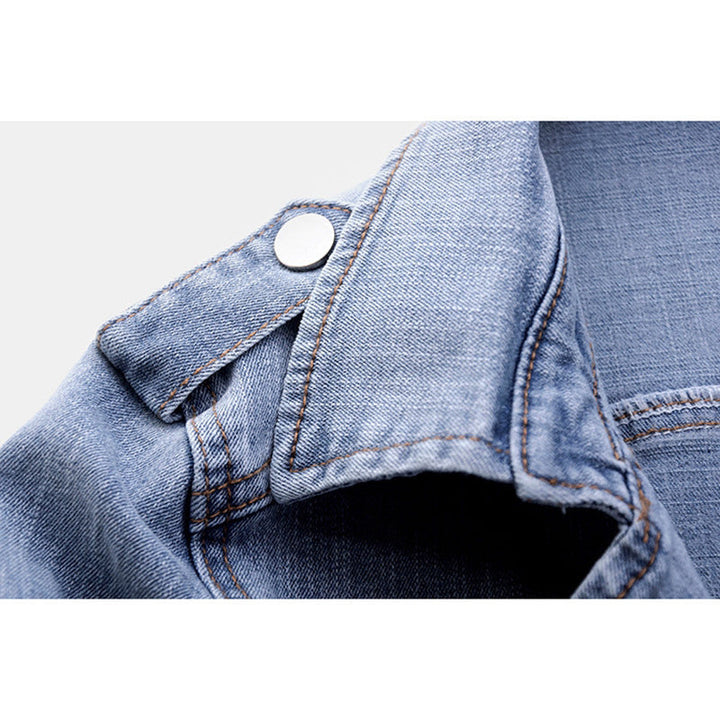 Lise-Lotte | Jeansjacke mit asymmetrischem Reißverschluss und Reverskragen