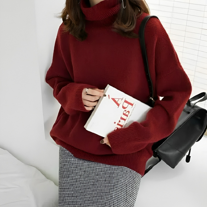 Ruth-Gret | Fließender Rollkragenpullover aus weichem, atmungsaktivem Strick